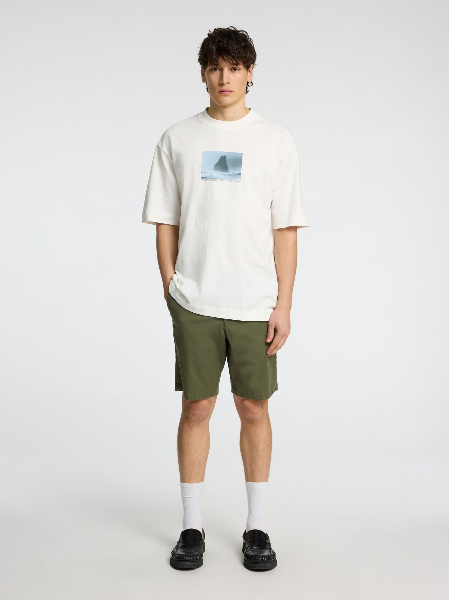 IMPRIMÉ T-SHIRT RAS DU COU, Egret, highres