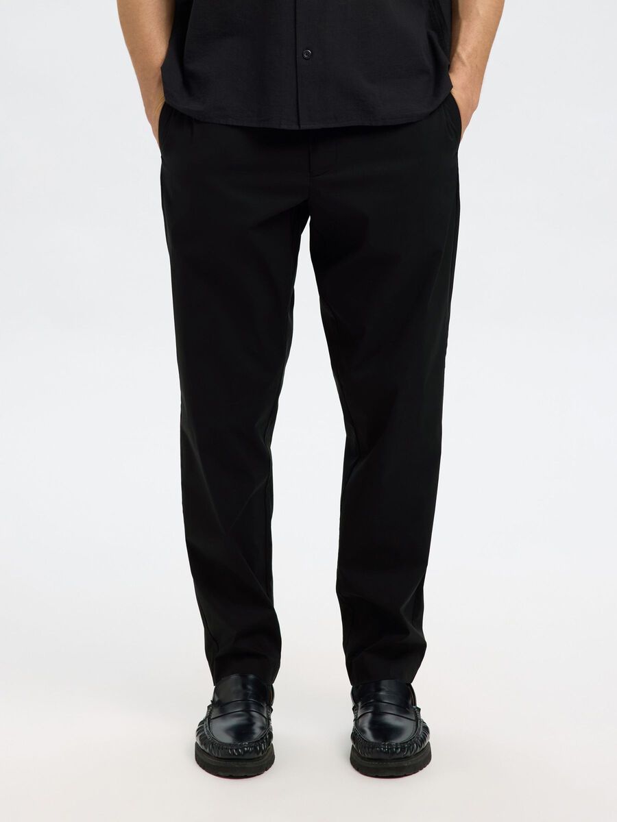 Selected 190 REGULAR FIT TAPERED TROUSERS, Black, highres - 16094570_Black_003.jpg