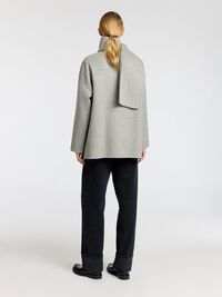 ULDBLANDING TØRKLÆDE JAKKE, Light Grey Melange, highres