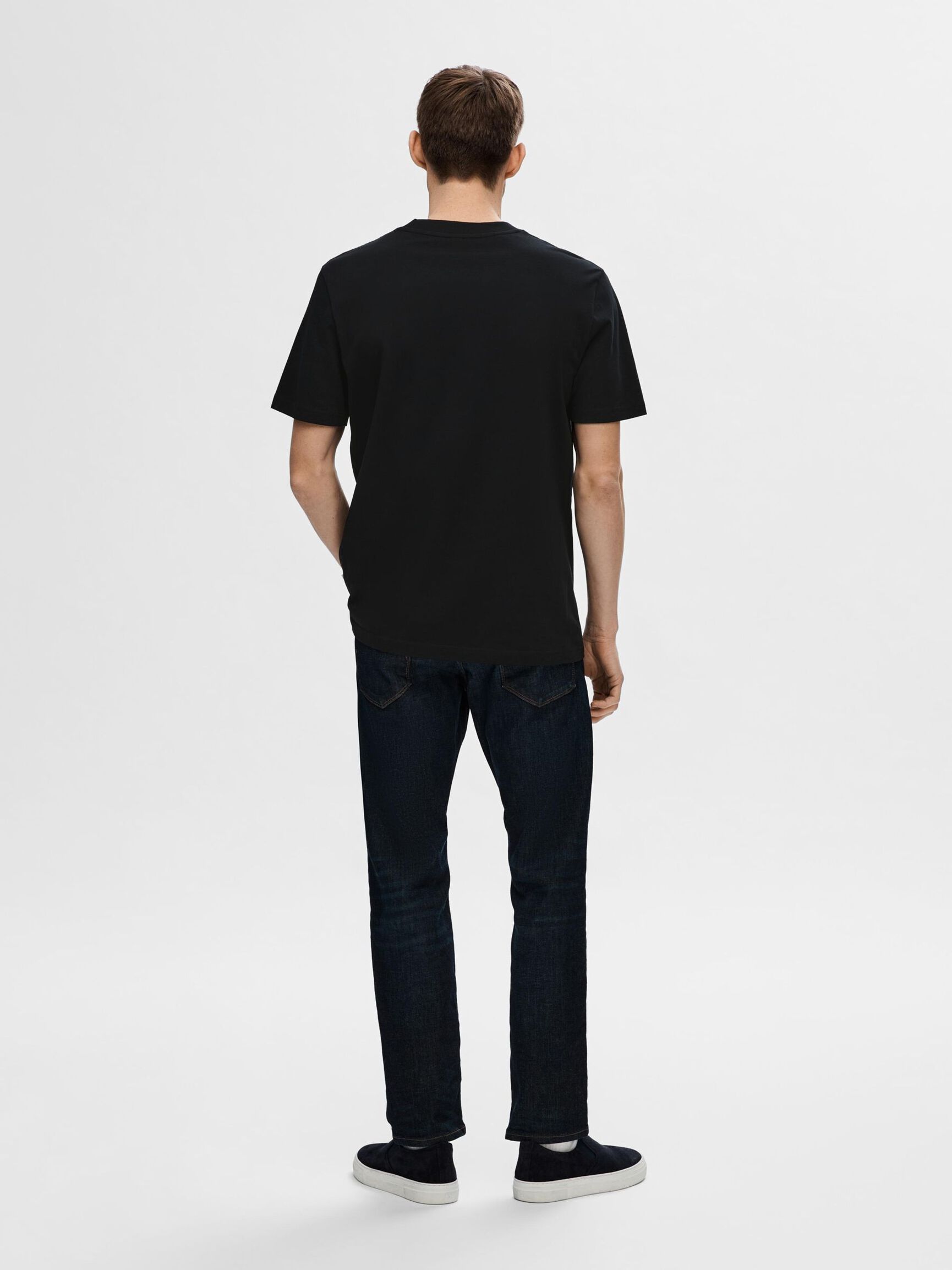 SHORT-SLEEVED RELAXED FIT T-SHIRT, Black, highres