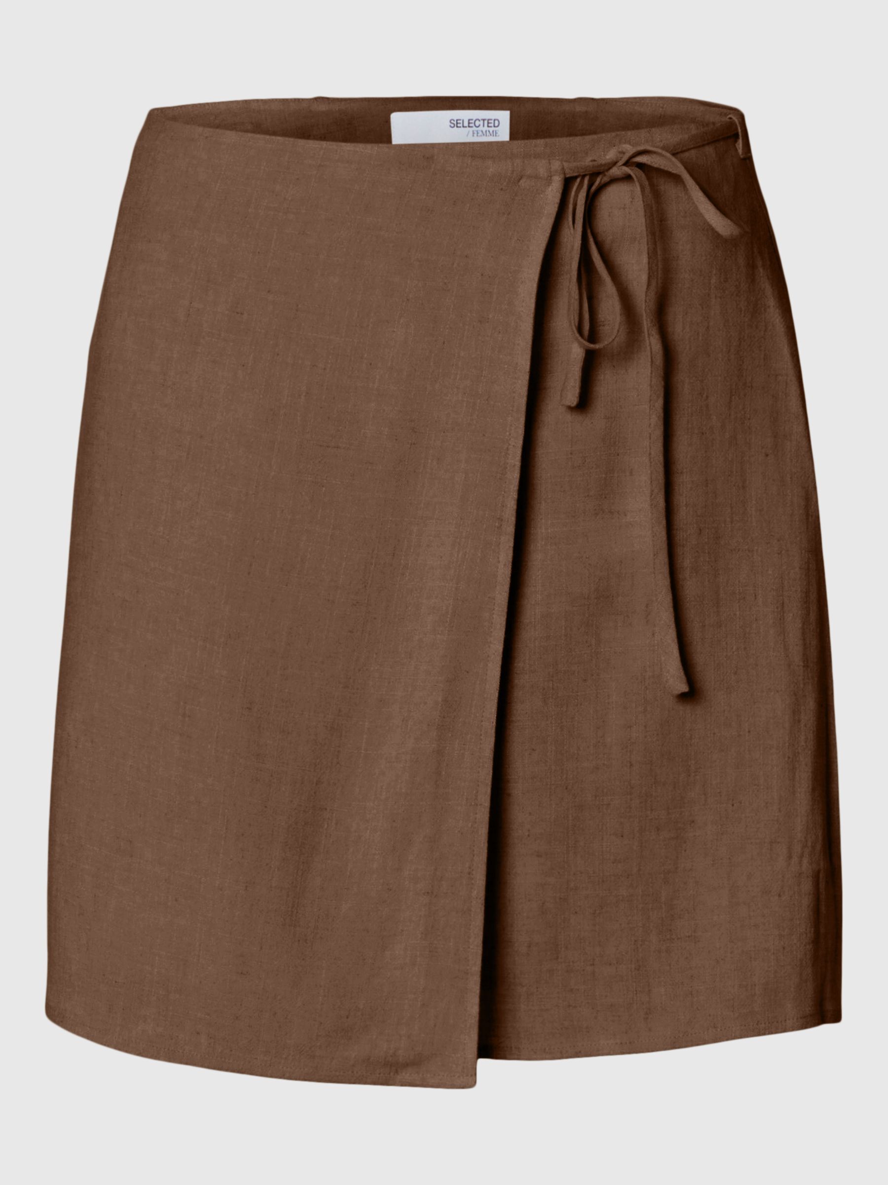 WRAP MINI SKIRT, Chocolate Chip, highres