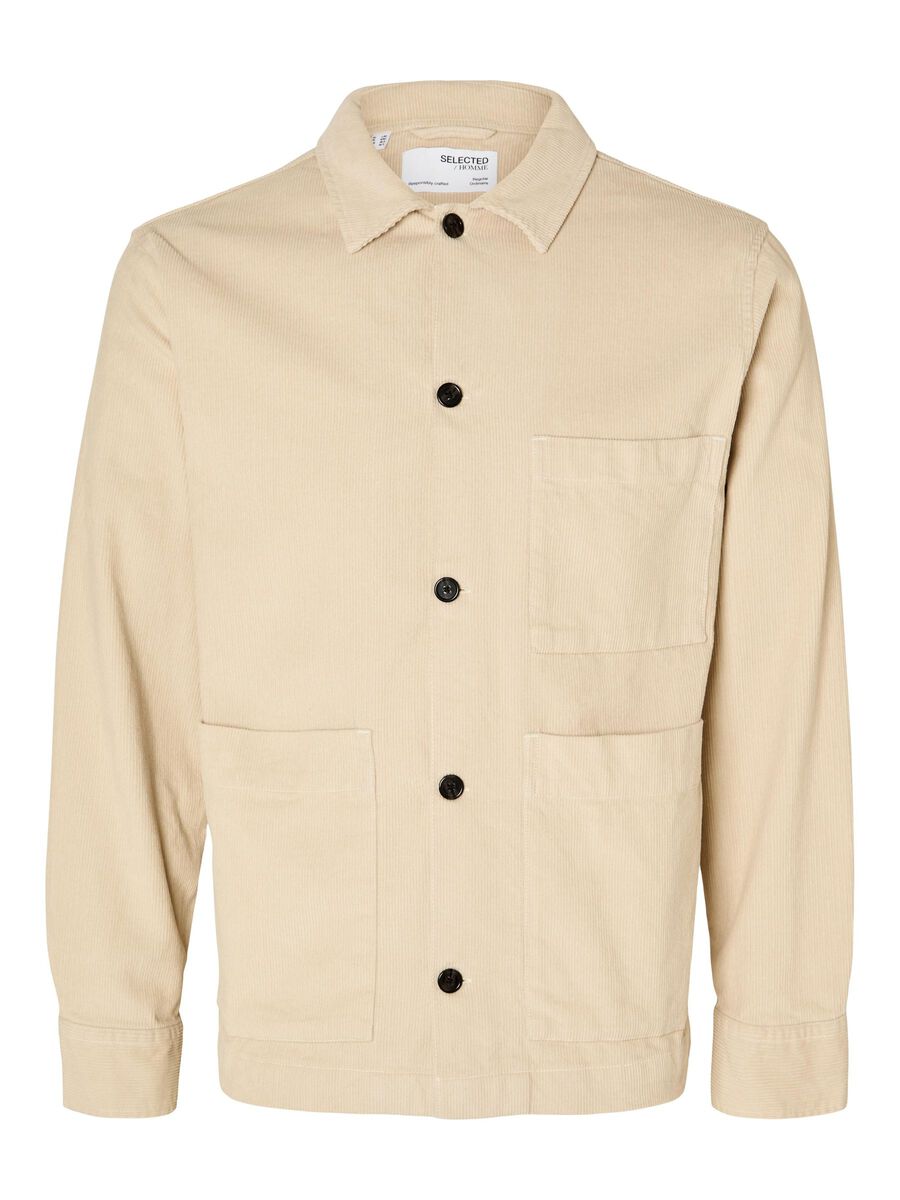 Selected CORDUROY OVERSHIRT, Oatmeal, highres - 16090174_Oatmeal_001.jpg