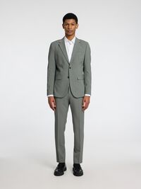 BOUTONNAGE SIMPLE BLAZER AJUSTÉ, Iceberg Green, highres