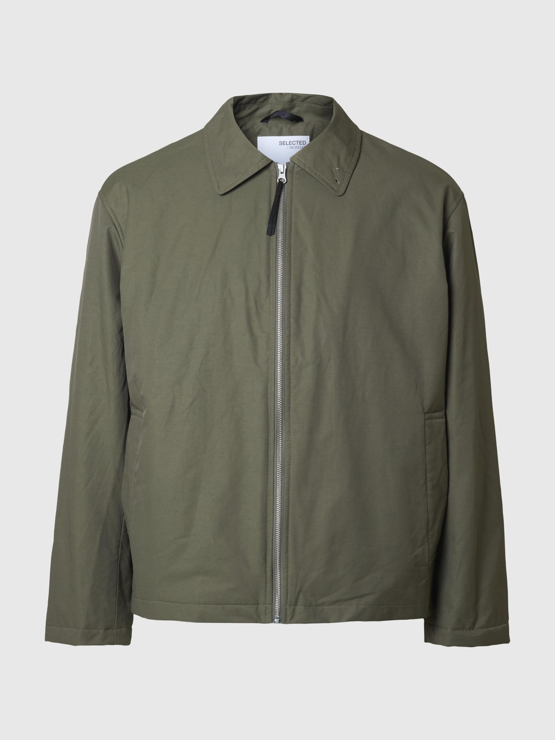 RELAXED FIT KURZJACKE, Olive Night, highres