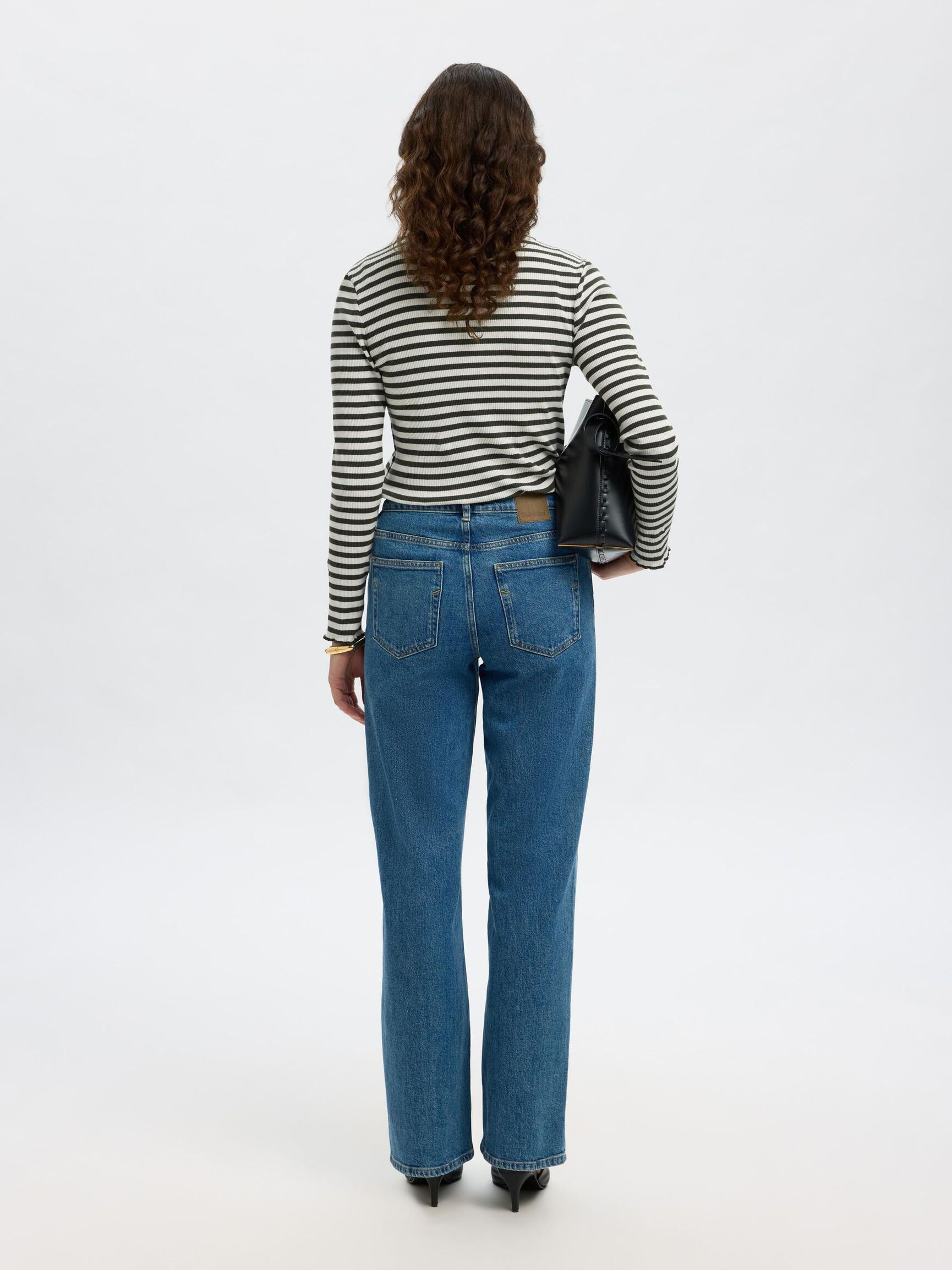 STRIPED LONG-SLEEVED T-SHIRT, Deep Depths, highres