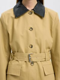 BAUMWOLL GÜRTEL TRENCHCOAT, Travertine, highres