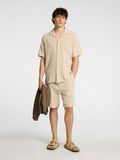 Selected EN COTON RAYÉ SHORT, Oatmeal, highres - 16091289_Oatmeal_008.jpg