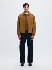 SUEDE JACKET, Monks Robe, highres