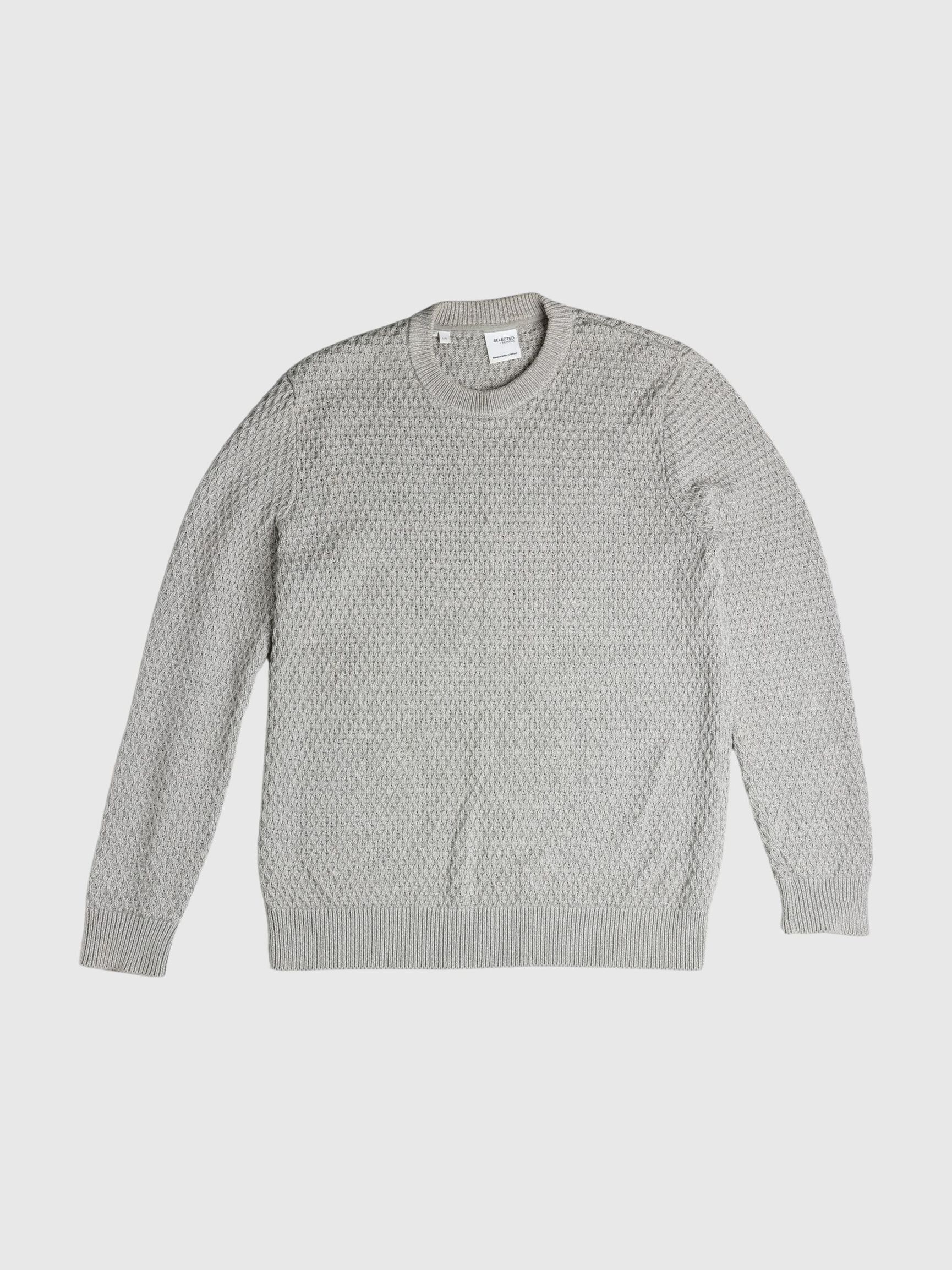 LANGE MOUWEN SWEATER, Ghost Gray, highres