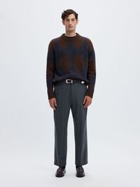 BORSTAD ARGYLE RUNDRINGAD TRÖJA, Delicioso, highres