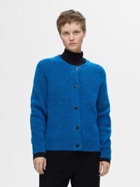 WOOL BLEND CARDIGAN, Super Sonic, highres