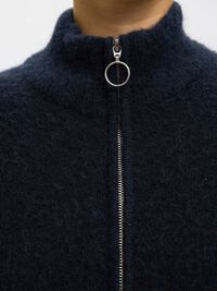 WOOL BLEND CARDIGAN, Dark Sapphire, highres