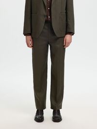 REGULAR FIT LEINEN HOSE, Peat, highres