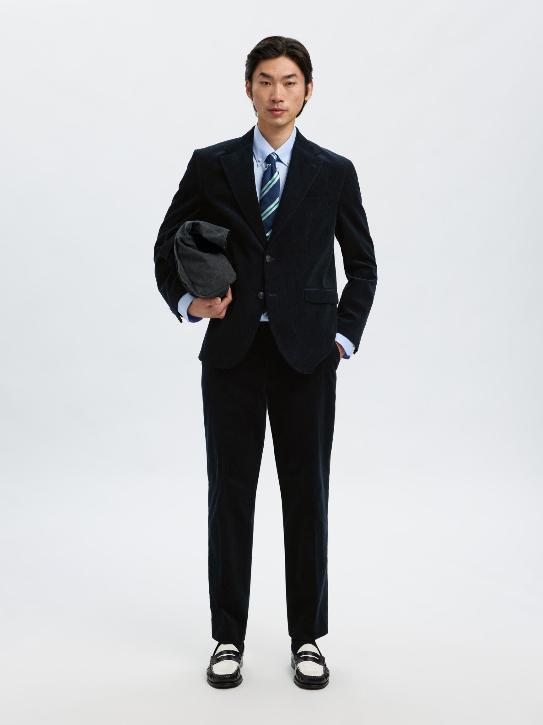 REGULAR FIT FLØJL BLAZER, Sky Captain, highres