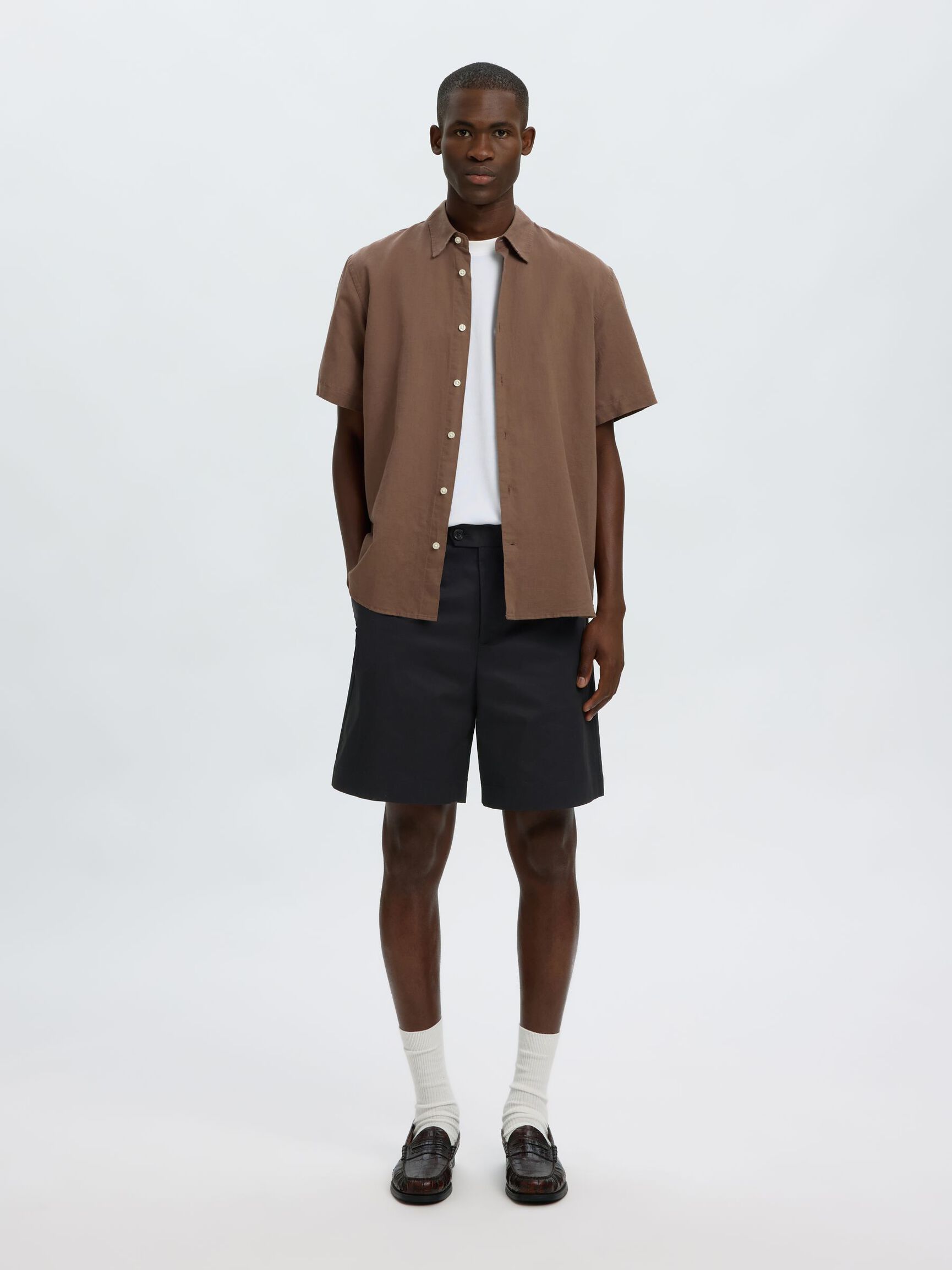 LOOSE FIT SHORTS, Black, highres