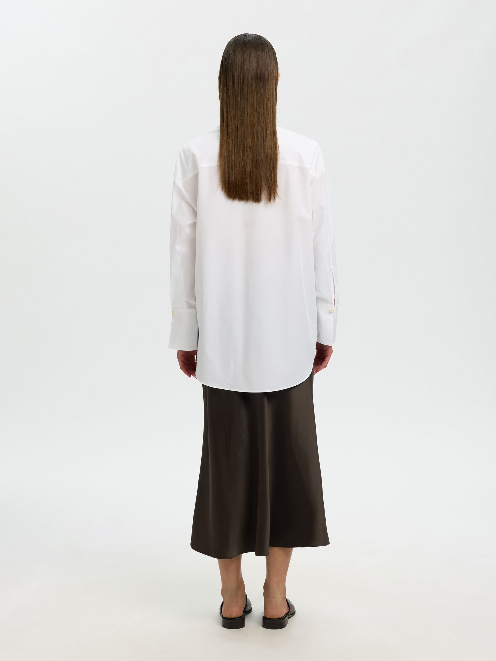 SATIJN MIDDELLANGE ROK, Delicioso, highres