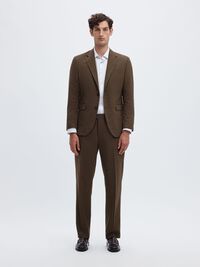 REGULAR FIT SUIT TROUSERS, Delicioso, highres