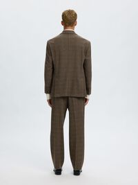 RELAXED FIT WOLLGEMISCH ZWEIREIHIGER BLAZER, Medium Brown Melange, highres