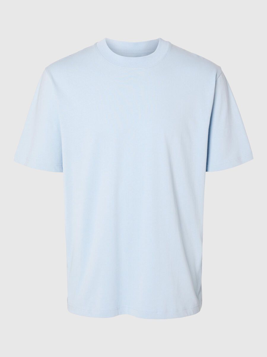 Selected KORTE MOUW RELAXED FIT T-SHIRT, Winter Sky, highres - 16077385_WinterSky_001.jpg