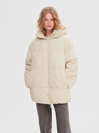 ADJUSTABLE PUFFER JACKET, Sandshell, highres