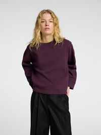BOXY FIT SWEATSHIRT, Plum Perfect, highres