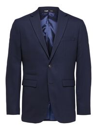 GEWEVEN WOLMIX BLAZER, Navy Blazer, highres