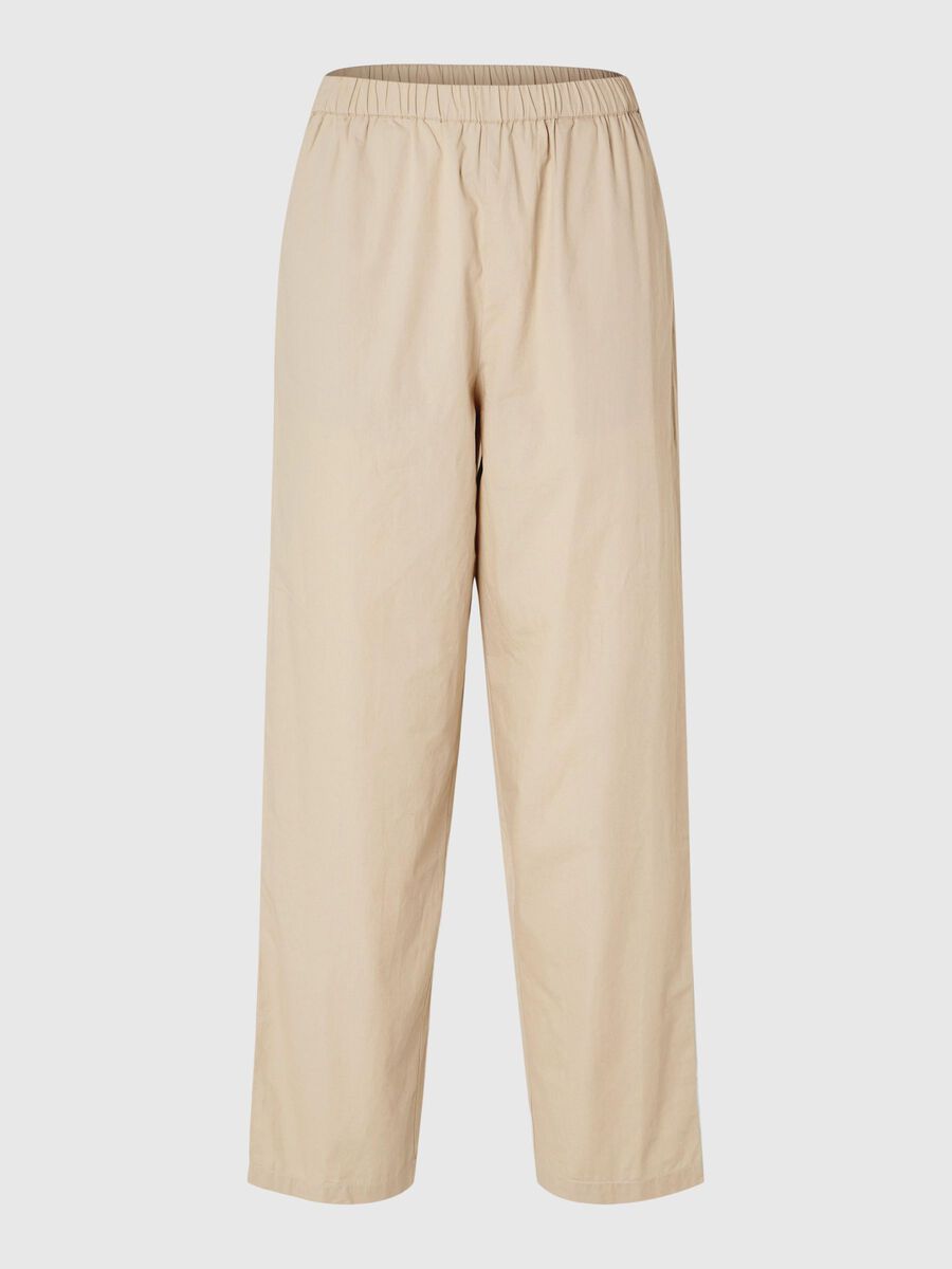 Selected COTTON HIGH WAISTED TROUSERS, Humus, highres - 16094339_Humus_001.jpg