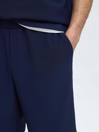 RIBBED SHORTS, Black Iris, highres