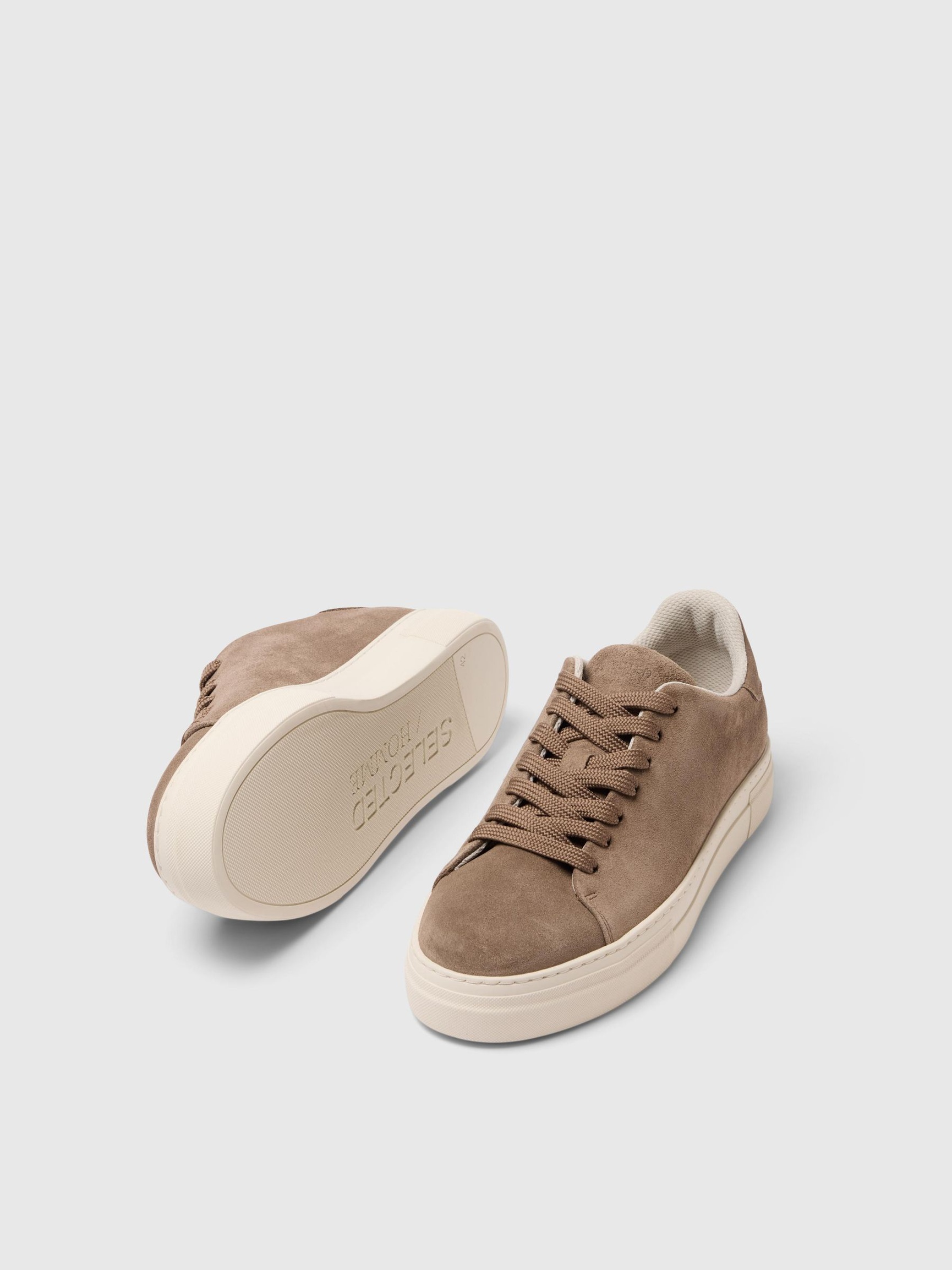 CHUNKY SUÈDE SNEAKERS, Greige, highres