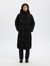 PADDED DOWN COAT, Black, highres