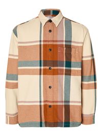KARIERTES OVERSHIRT, Sugar Almond, highres