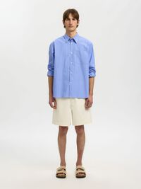 RELAXED FIT LONG SLEEVED SHIRT, Light Blue, highres