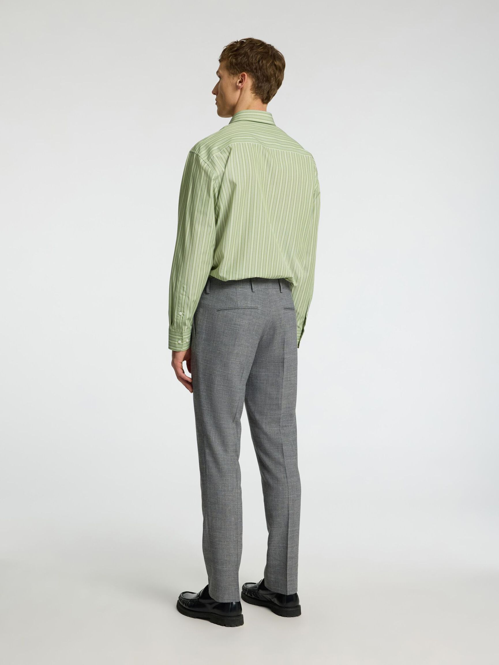 SLIM FIT SUIT TROUSERS, Grey, highres