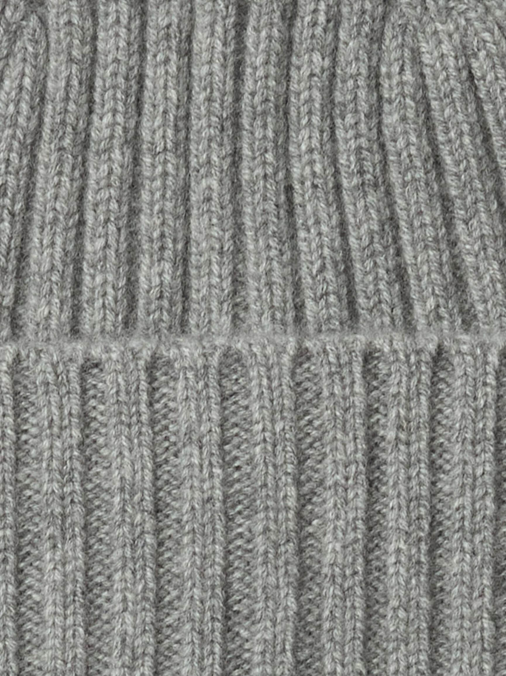 CASHMERE BEANIE, Light Grey Melange, highres