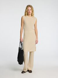 KNITTED  MIDI DRESS, Birch, highres
