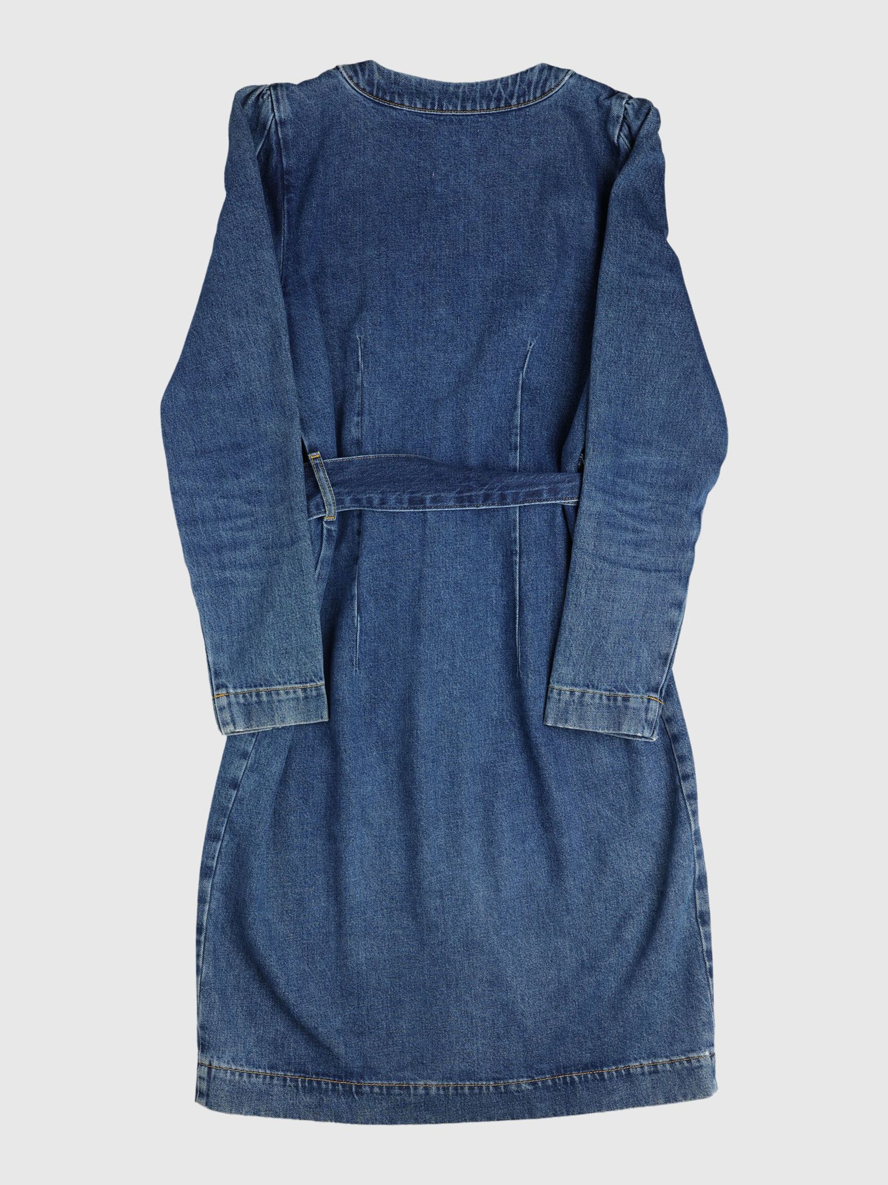 GÜRTEL JEANSKLEID, Dark Blue Denim, highres