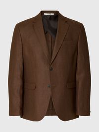 REGULAR FIT LINEN BLAZER, Delicioso, highres