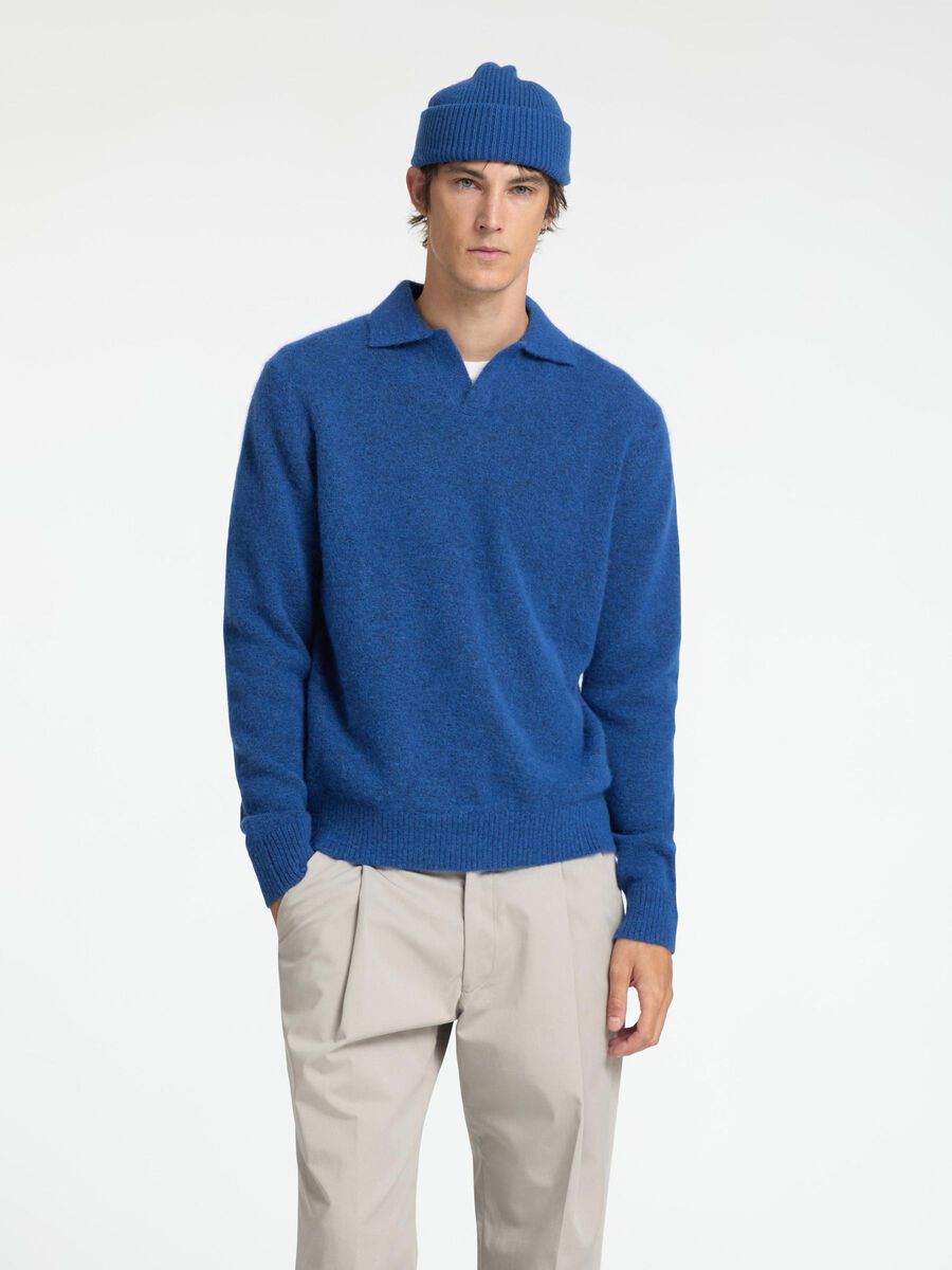Selected KNITTED  POLO SHIRT, Limoges, highres - 16094572_Limoges_003.jpg