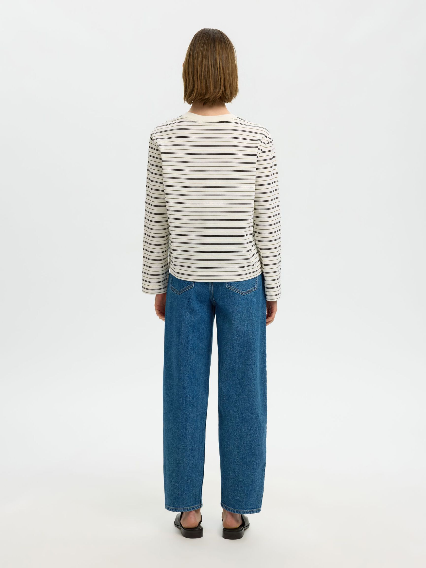 GESTREEPT T-SHIRT MET LANGE MOUWEN, Delicioso, highres