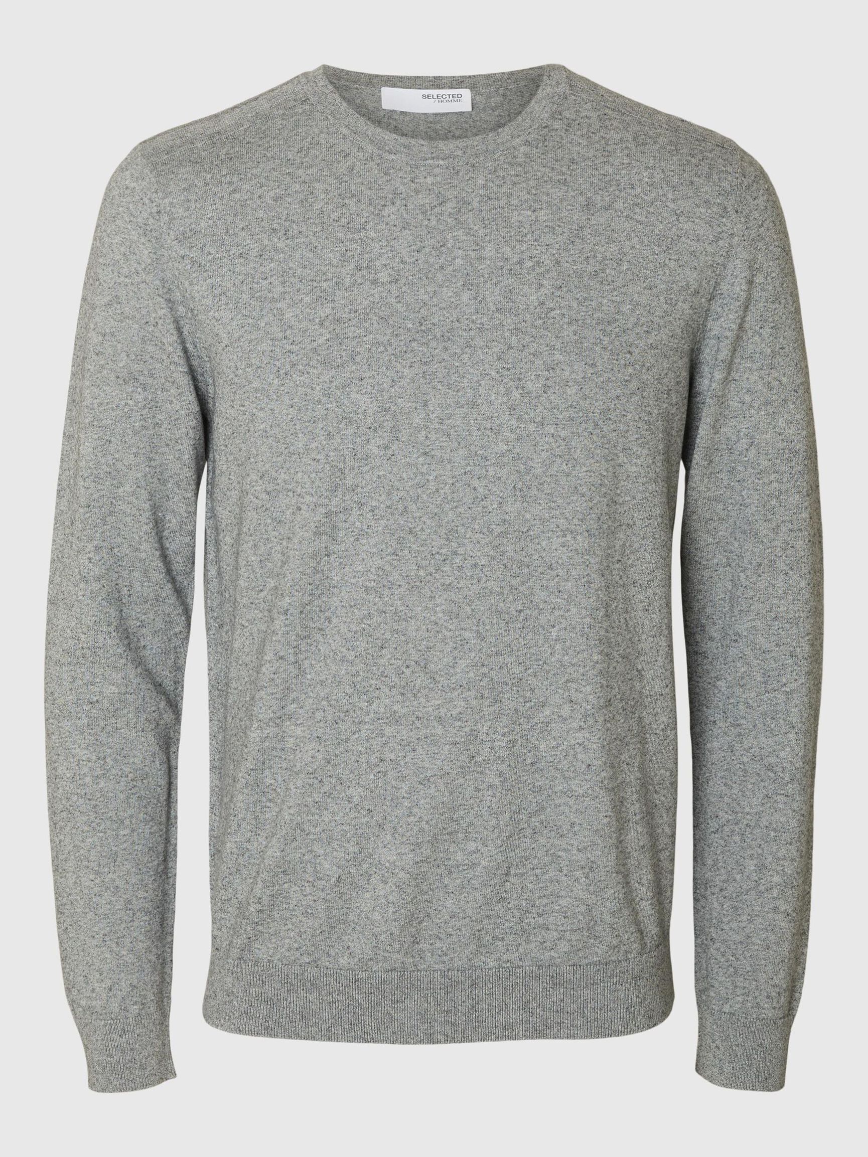MANCHES LONGUES PULL EN MAILLE, Light Grey Melange, highres