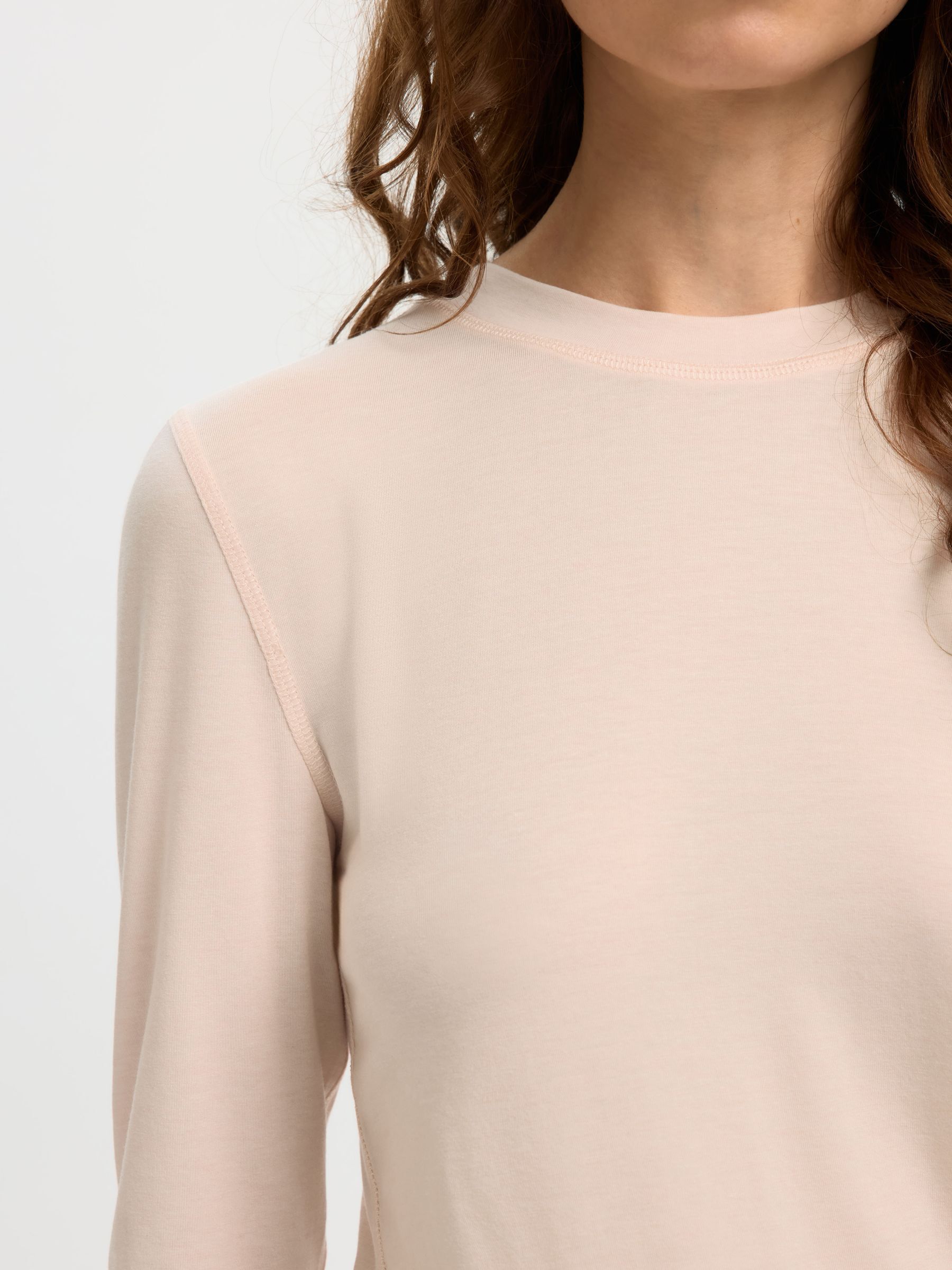 SLIM FIT LONG SLEEVED TOP, Pale Dogwood, highres