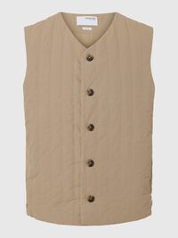 LET QUILTET VEST, Greige, highres