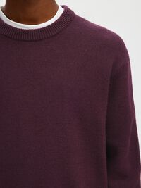 100% WOOL KNITTED JUMPER, Winetasting, highres