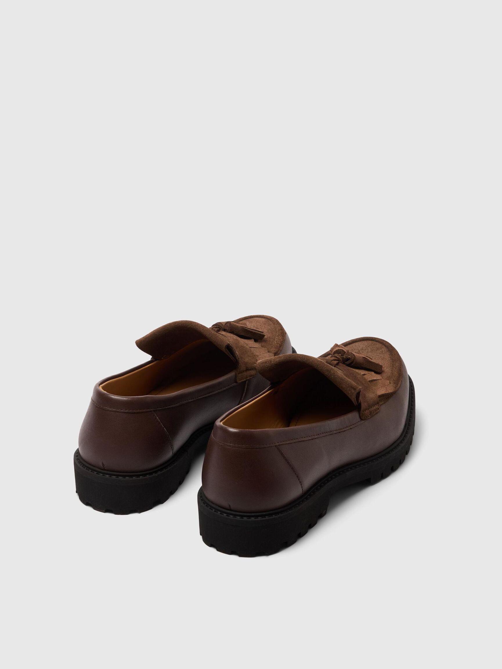 SUEDE LOAFERS, Chocolate Brown, highres