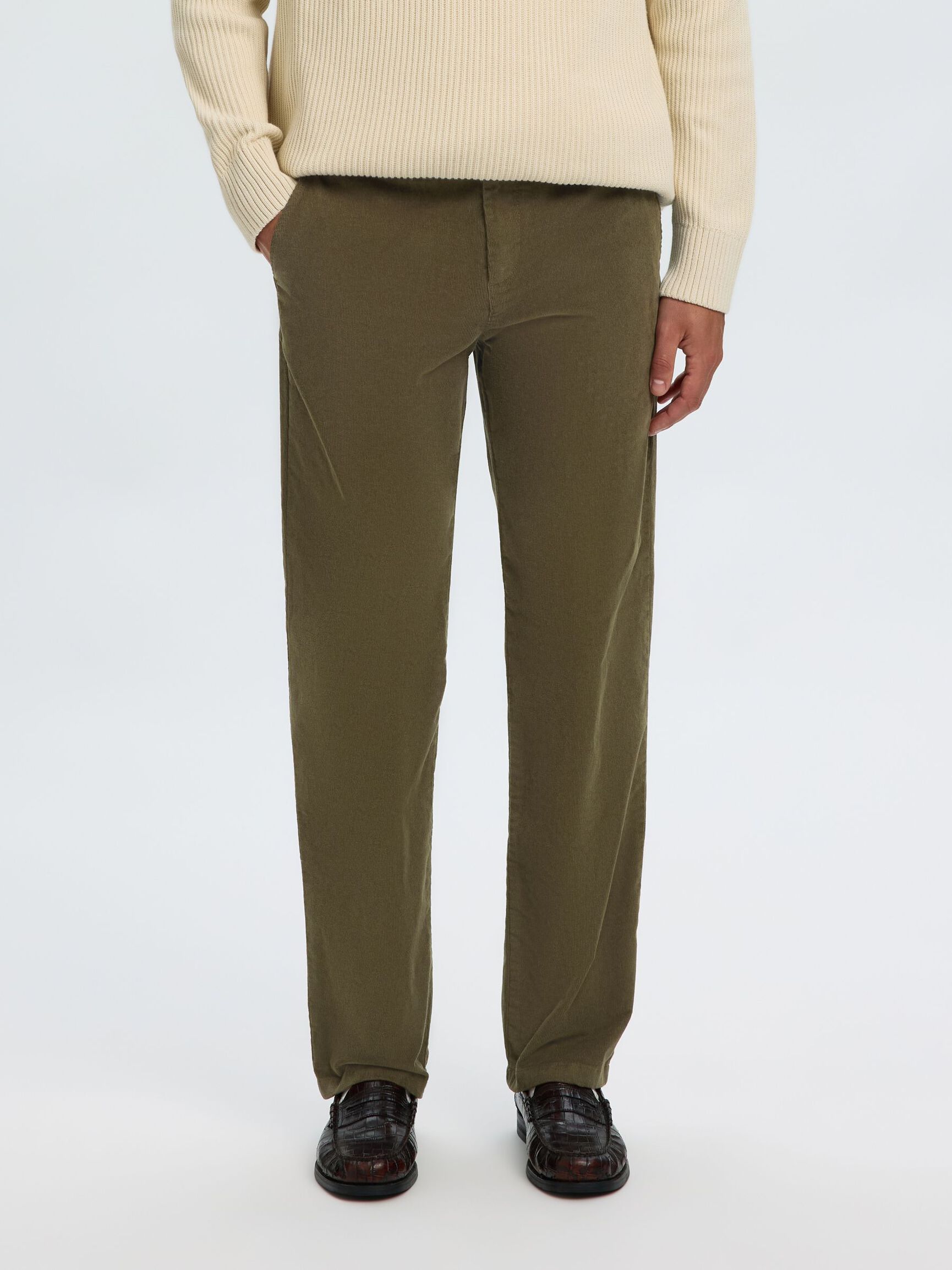 196 STRAIGHT FIT TROUSERS, Forest Night, highres