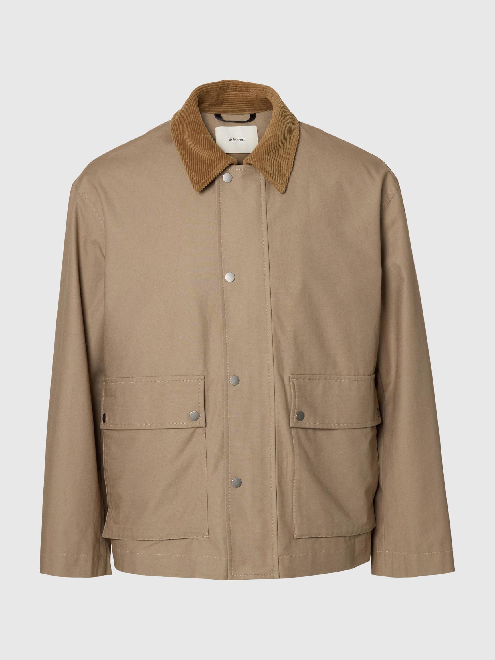 COTTON SHORT JACKET, Weathered Teak, highres