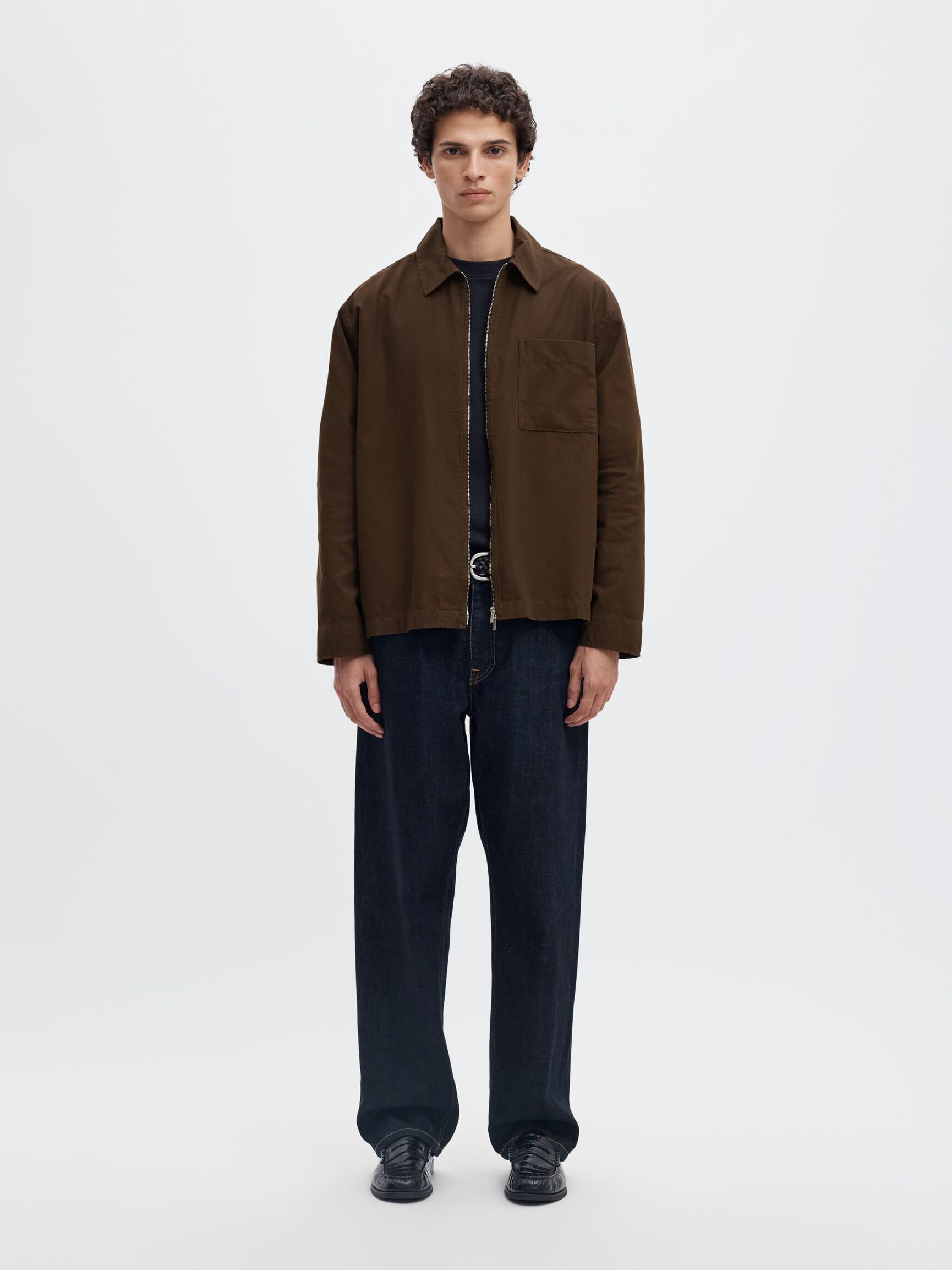 RELAXED FIT OVERSHIRT, Demitasse, highres