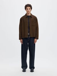 RELAXED FIT OVERSHIRT, Demitasse, highres