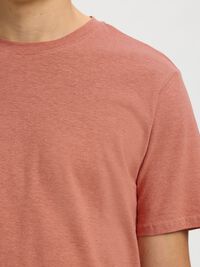 LINEN BLEND  T-SHIRT, Rose Dawn, highres