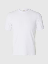 RIBBED SLIM FIT T-SHIRT, Bright White, highres